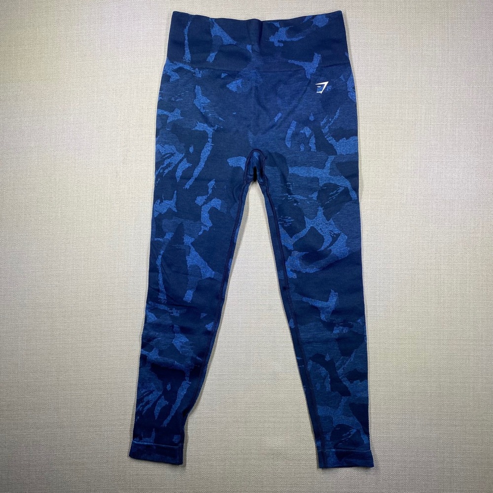 Gymshark Adapt Camo Seamless Leggings Blue High Waisted Medium